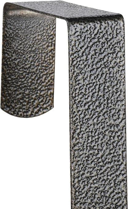 Sattiyrch Wreath Hanger - 12" Steel Over The Door Hook in Textured Bronze for Front Door Decor