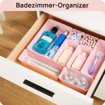 Vtopmart 25 PCS Plastic Drawer Organizers - Versatile Bathroom & Vanity Storage Trays | Ideal for Makeup, Kitchen & Office