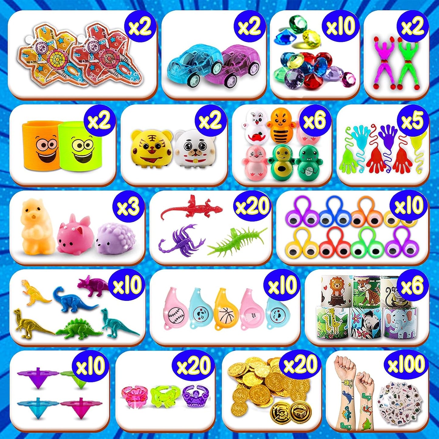 Skiennix 320PCS Party Favors - Fun Easter Egg Fillers & Fidget Toys for Kids | Classroom Prizes & Pinata Stuffers