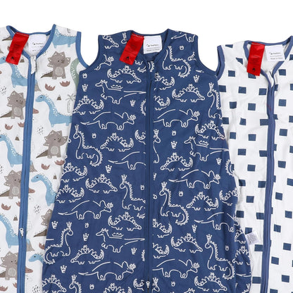 Yoofoss Baby Sleep Sack | 100% Organic Cotton Wearable Blanket for 18-24 Months | 3-Pack, Soft & Lightweight