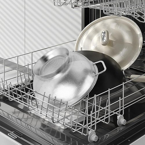 304 Stainless Steel Colander - Micro-Perforated 3-Quart Strainer | Dishwasher Safe for Pasta, Noodles, Vegetables & Fruits
