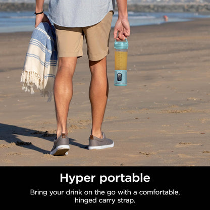 Ninja Blast Portable Blender - Cordless 18oz Personal Blender for Shakes & Smoothies | BPA Free, USB-C Rechargeable, Tinted Aqua
