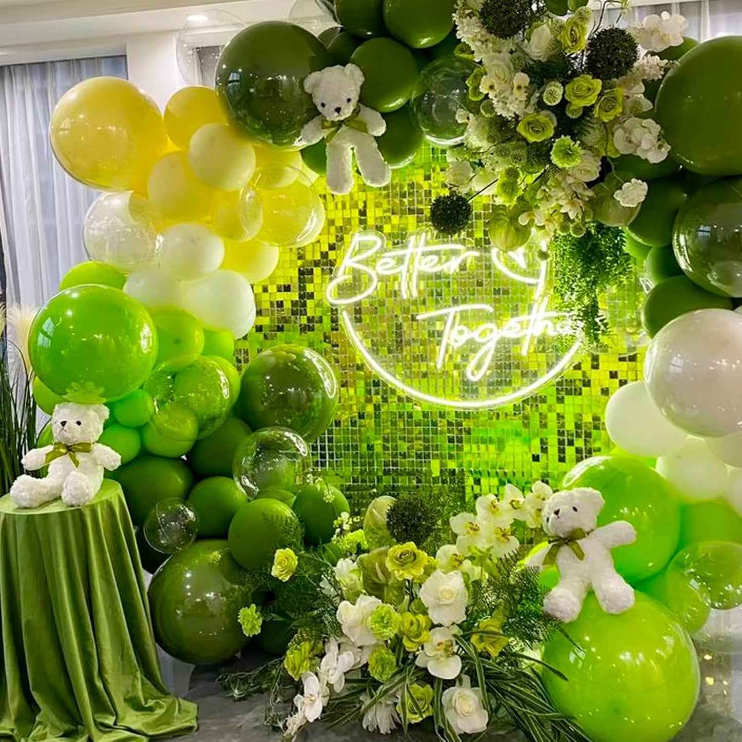 PartyWoo Lime Green Balloons - 36 Inch Latex Helium Balloons for Graduation & Birthday Decor