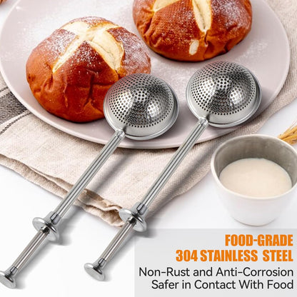 Skiennix Flour Duster - 304 Stainless Steel Baking Sifter for Powdered Sugar & Spices | 1 Piece