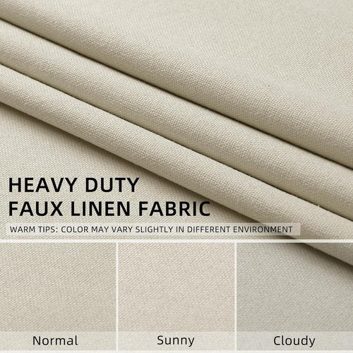 ChrisDowa Blackout Curtains - 100% Solid Birch | Thermal Insulated, Soundproof, 63" Long, 2 Panels