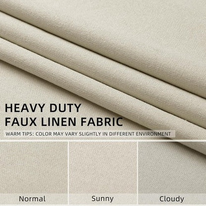 ChrisDowa Blackout Curtains - 100% Solid Birch | Thermal Insulated, Soundproof, 63" Long, 2 Panels