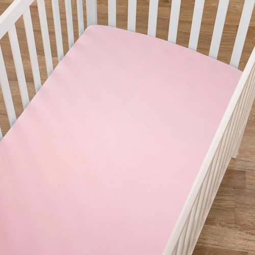 American Baby Company Fitted Crib Sheets - Soft 100% Cotton Jersey, 28" x 52", Pink, Breathable Design for Boys & Girls