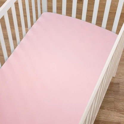 American Baby Company Fitted Crib Sheets - Soft 100% Cotton Jersey, 28" x 52", Pink, Breathable Design for Boys & Girls
