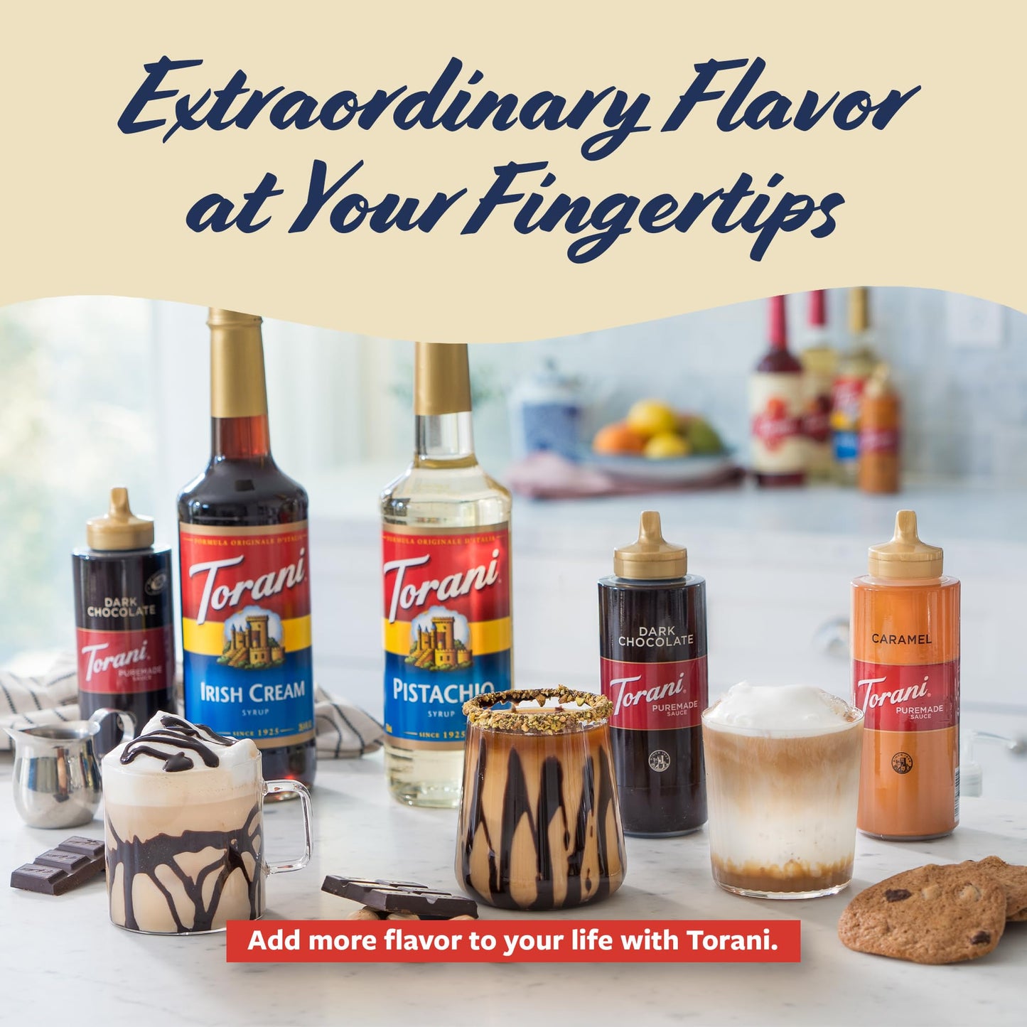 Torani Sugar Free White Chocolate Sauce for Crafting Coffeehouse Drinks, Large Squeeze Bottle with Pump, 64 Fl Oz