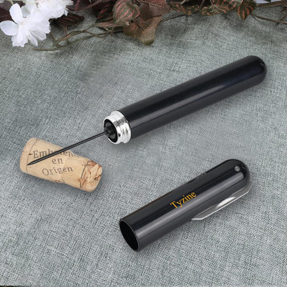 Wine Air Pressure Pump Bottle Opener With Cutting Wine Bottle Foil Knife, Efficient Corkscrew Bottle Opener,Easy Screw Out Tool,Great For Wine Lovers,Perfect Wine Gift. (black), small