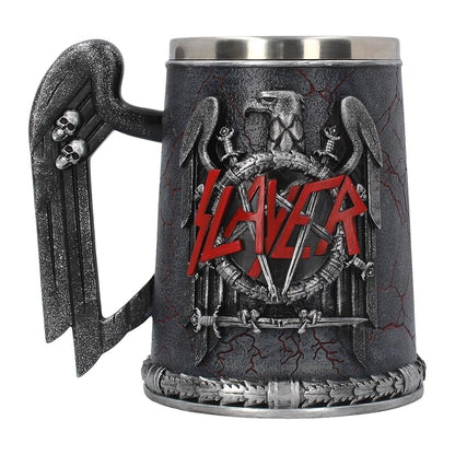 Slayer Tankard Mug 14cm - Nemesis Now Resin with Stainless Steel Insert, Black & Grey (Variation: Slayer )