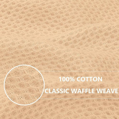 Homaxy 100% Cotton Dish Cloths - Ultra Soft & Absorbent Quick-Drying Towels | 12x12 Inches, 6-Pack, Apricot