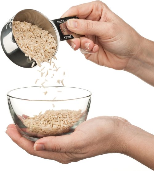 Hudson Essentials Stainless Steel Measuring Cups - Durable 6-Piece Set for Accurate Cooking