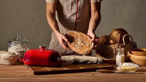 Le Creuset Enameled Cast Iron Oval Bread Oven - 11.5 Inch, Elegant Peche Color