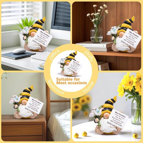 Hodao Positive Bee Figurine | Motivational Home Decor for Women - Stress Relief Gift for Office