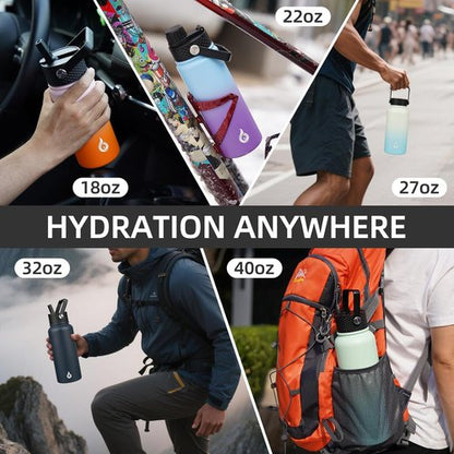 BJPKPK 40oz Stainless Steel Insulated Water Bottle - BPA Free, Leakproof Thermos for Sports & Gym, Sakura