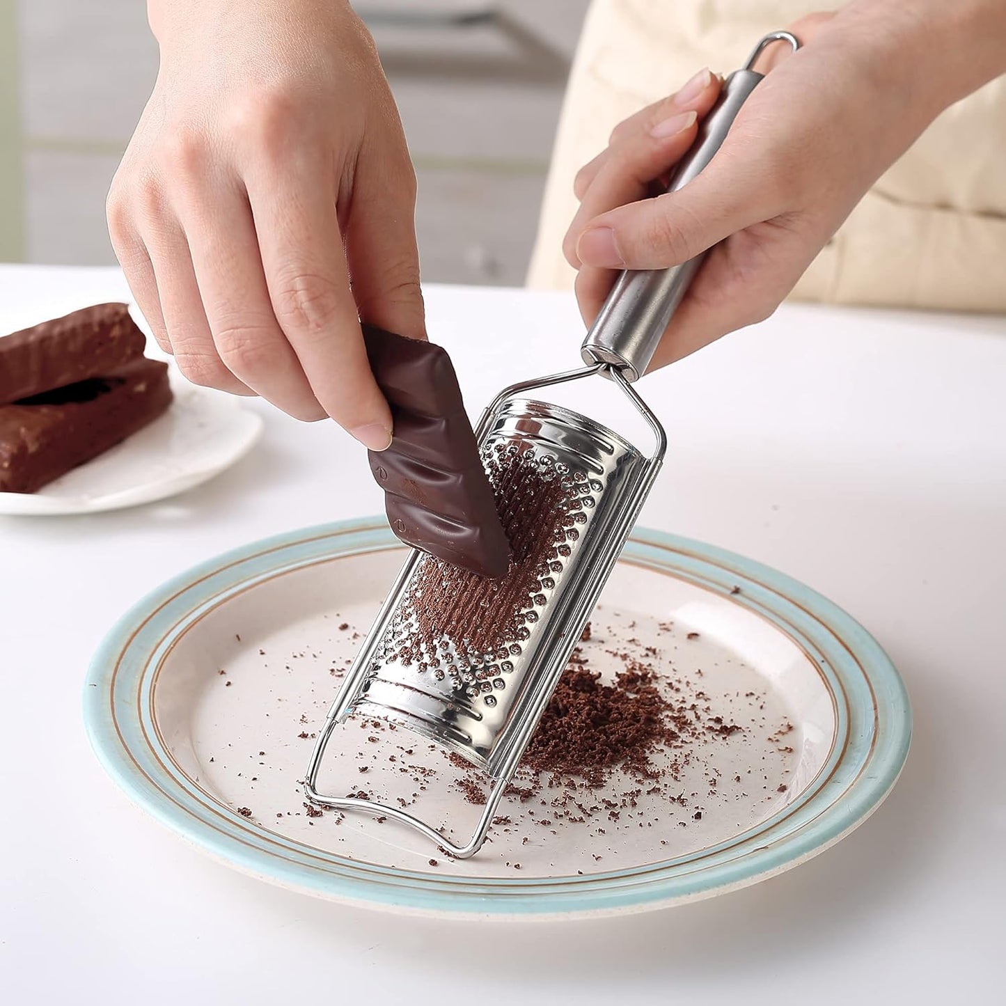 Tongjude Stainless Steel Cheese Grater Set - 5-Piece Kitchen Grater, Peeler & Zester with Cleaning Brush
