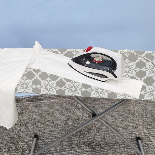 VividPaw Ironing Board Cover and Pad, Thick Padding, Elastic Edge, Silicone Coated, Resist Scorching, Adjustable Fastener, Heavy Duty Padded Iron Board Covers (Floral Tiling, 15" x 54")