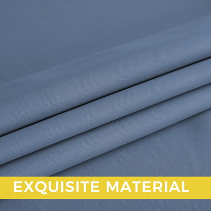 NICETOWN Room Darkening Curtains - Stone Blue Drapery Panels, 52" x 84" for Enhanced Privacy