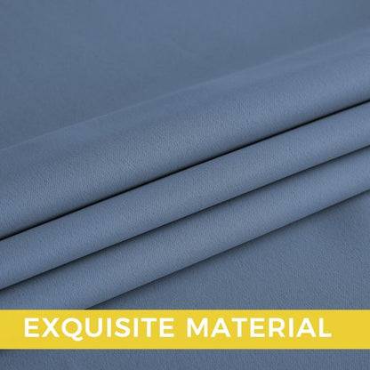 NICETOWN Room Darkening Draperies Curtains Panels, 2 Panels Stone Blue W52 x L63