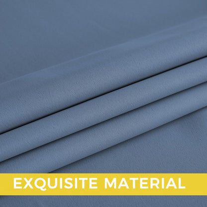NICETOWN Blackout Curtains Grommet 2 Panels 72 Inches Long, Stone Blue