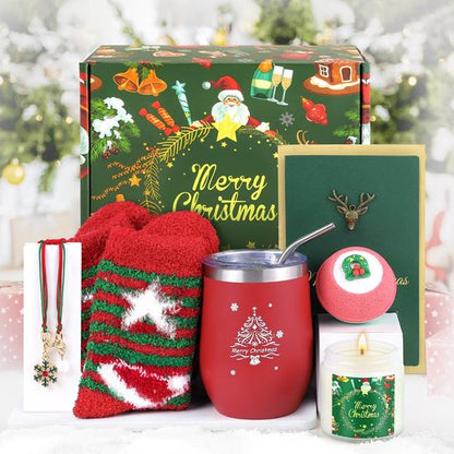 Christmas Gifts for Women, 2024 Christmas Gift Ideas, Womens Gifts for Christmas Spa Gift Basket Set, Funny Christmas Gifts for Coworker Mom Wife Sister Teacher Nurse, Cool Christmas Gifts for Her