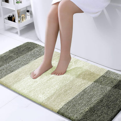 OLANLY Bathroom Runner Rug - Extra Soft Microfiber Mat | Quick Dry, Washable, 44x24, Dark Green