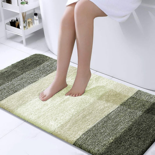 OLANLY Large Bathroom Rugs Mat 40x24, Extra Soft Absorbent Microfiber Bath Rugs, Rubber Backing, Quick Dry, Washable Bath Mats for Bathroom Floor, Tub and Shower, Home Decor Accessories, Dark Green