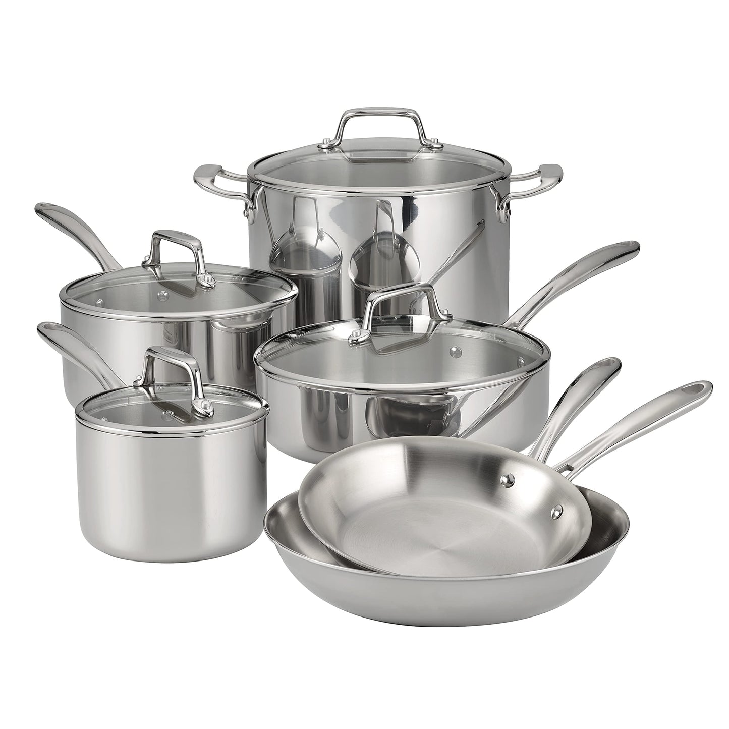 Tramontina Stainless Steel Tri-Ply Clad 8-Piece Cookware Set