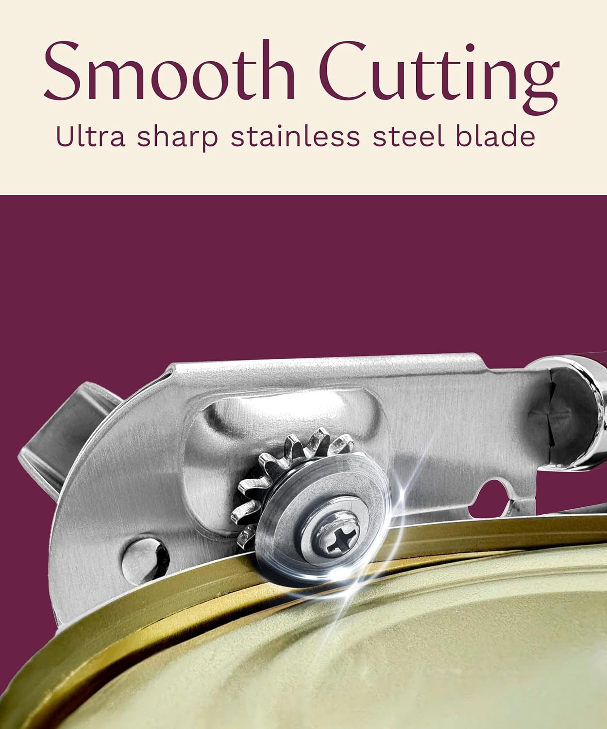 Skiennix Premium Multifunction Magnetic Can Opener | Heavy-Duty Stainless Steel with Easy Turn Knob - Mauve