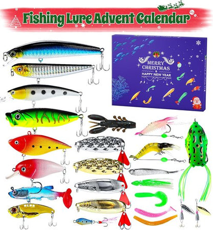 Fishing Lure Advent Calendar 2025 - 24 Days of Premium Bait | Perfect Christmas Gift for Anglers