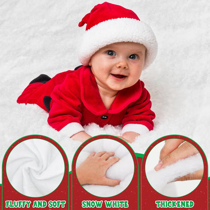 Snow Blanket - 3x8 FT Thick Artificial Christmas Snow Blanket for Holiday Displays & Decorations
