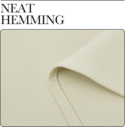 NICETOWN Beige Room Darkening Curtains - 86" Long | Total Privacy Drape Panels for Bedroom & Living Room (Set of 2, 55" Wide)
