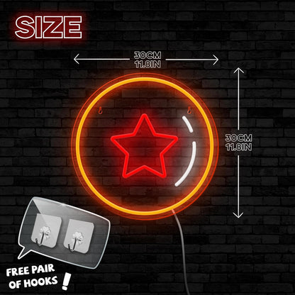 Skiennix Anime Neon Sign - Dimmable One Star Ball Wall Decor for Bedroom & Game Room | Perfect Gift