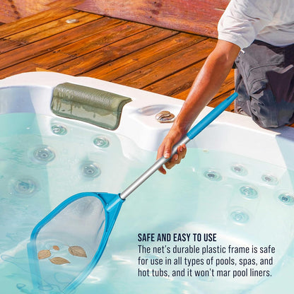 U.S. Pool Supply Skimmer Net - Handheld Fine Mesh for Pool, Spa & Pond Cleaning | Adjustable 32" to 5' Long