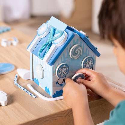 Melissa & Doug Gingerbread House Play Set - Winter Frost Design for Kids Ages 3+