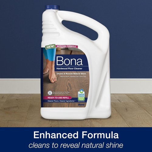 Bona Hardwood Floor Cleaner Refill - 4-Pack for Streak-Free Shine & Easy Cleaning