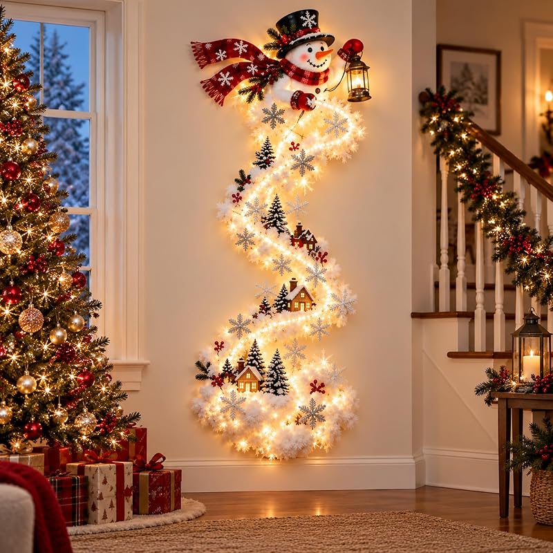 Christmas Magic Trail Wall Light - Santa Sleigh & Reindeer, Style-D