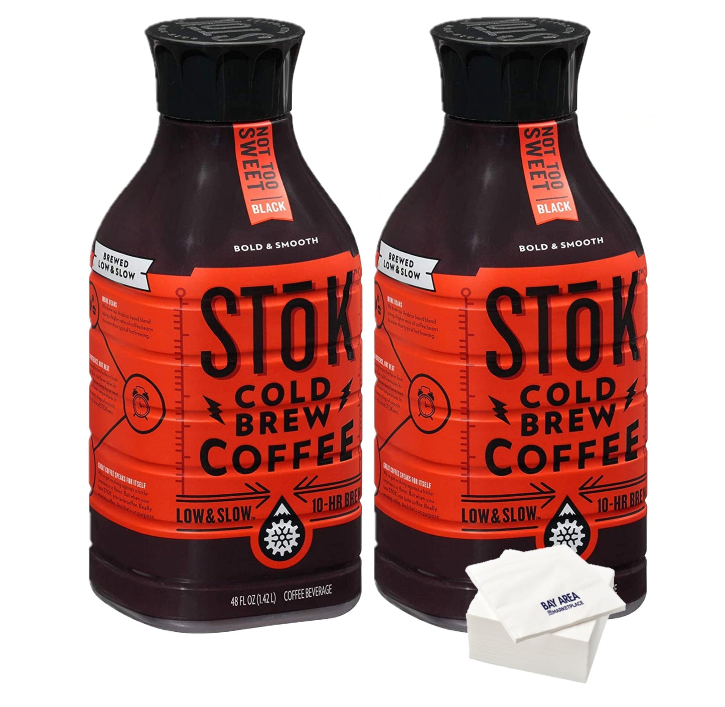 SToK Cold Brew Coffee 48oz. Bottles (2 pack) (Not Too Sweet)