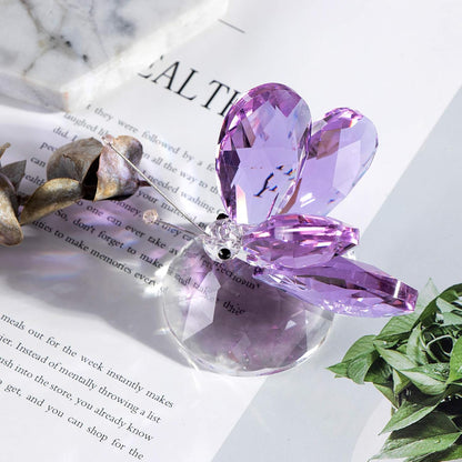 Arikyrist Crystal Butterfly Statue - Purple Collectible Figurine for Home & Office Decor