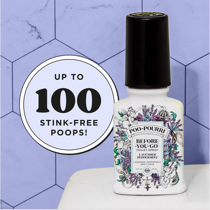 Poo-Pourri Before-You-Go Toilet Spray, Lavender Peppermint, 2 Fl Oz - Lavender, Peppermint and Citrus