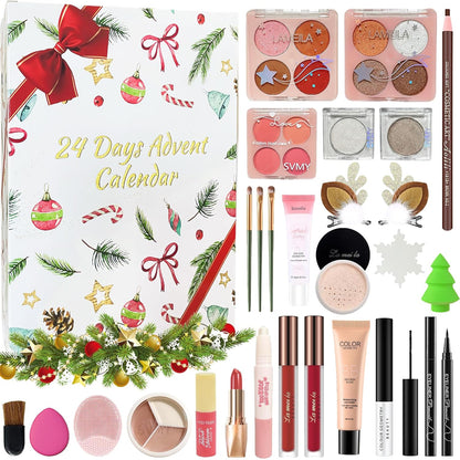 Skiennix Makeup Advent Calendar 2025 - 24 Days of Holiday Surprises for Women & Teens | Complete Gift Set