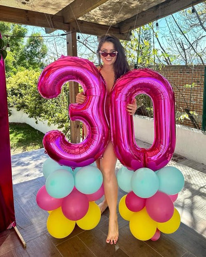 Hot Pink Number Balloon - 40 Inch 0 Balloon for Birthday Decorations | Perfect Pink Party Supplies