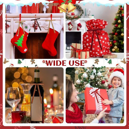 Burgundy Velvet Ribbon Bows - 24 PCS Christmas Tree Topper Ornaments | 5x7 Inch Decorative Bows