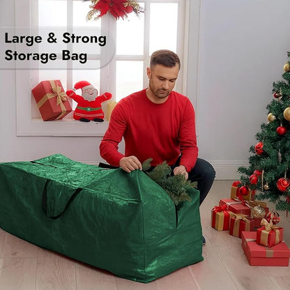 Green 7.5 ft Christmas Tree Storage Bag – Heavy Duty, Waterproof with Reinforced Handles & Zipper (Variation: Green)