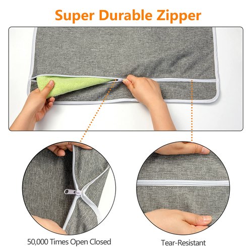 ANSTROUT XL Hanging Laundry Hamper, Extra Large Tear-resistance Door Hamper with 2 Types Hooks for Dirty Clothes, Save Bathroom Space Hanging Laundry Bag (36.5x 22 Inch,Grey)