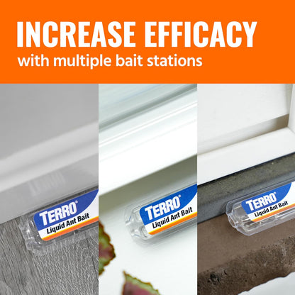TERRO Ant Killer Bait Stations T300B - Liquid Bait for Effective Indoor Ant Control - 12 Count