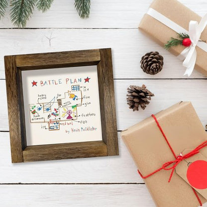 Home Alone Christmas Decorations - Funny Holiday Wooden Sign Art Print | Indoor Table & Wall Decor