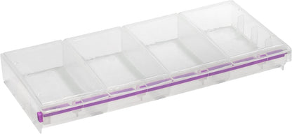 Craft Mates Bead Organizer - 4 Locking Compartments for Crafts, Buttons & Pins | 2XL Size