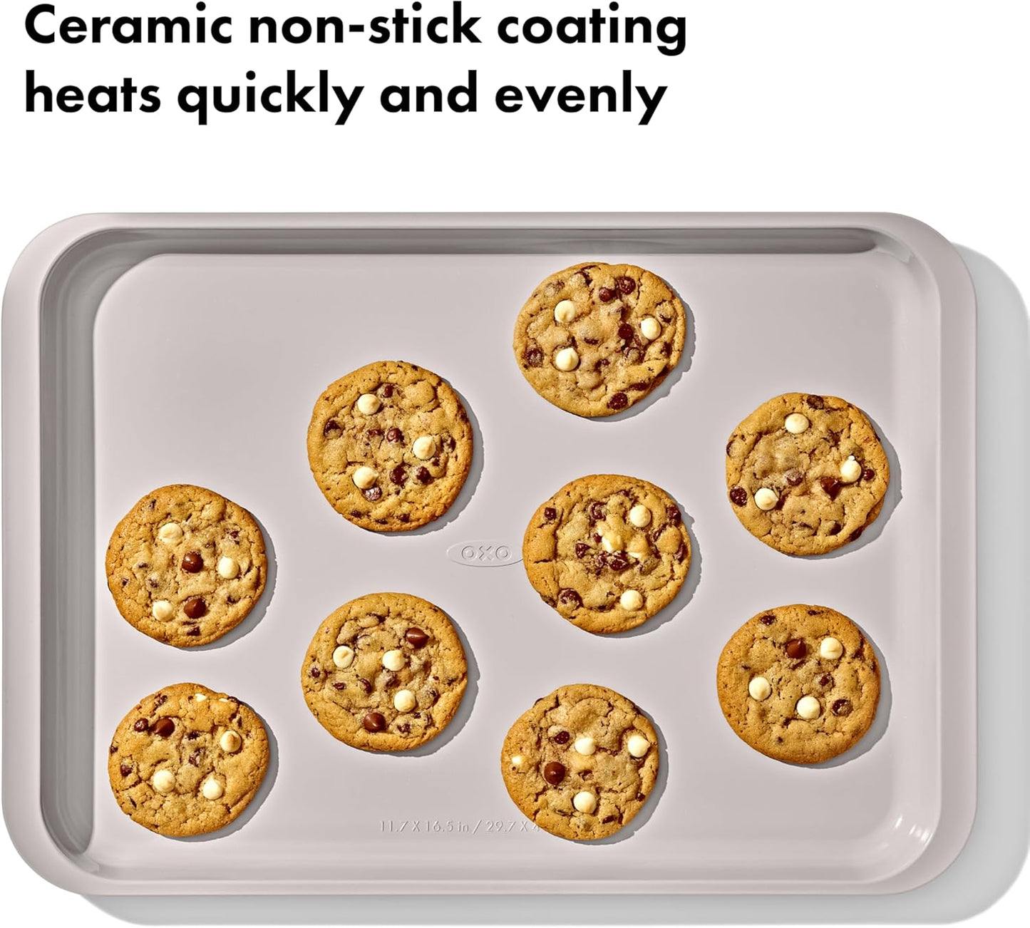 OXO Good Grips Half Sheet Pan - Non-Stick Pro Ceramic Coated Metal Bakeware for Perfect Biscuits